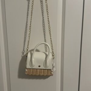 NWT $65 Olivia Miller straw crossbody purse